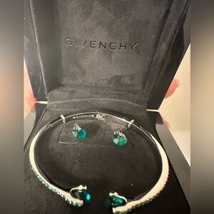 Givenchy Blue and Silver Bracelet and Earrings Set New!